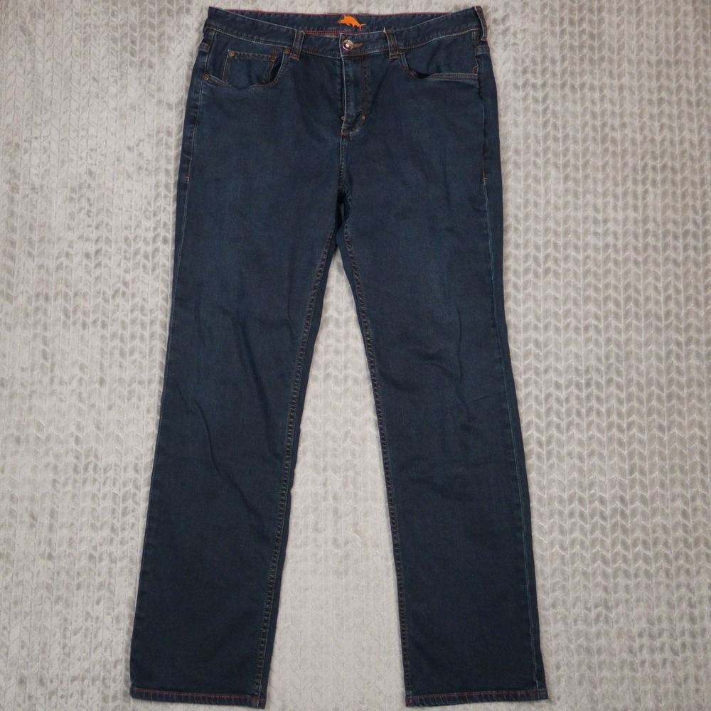 Tommy Bahama Sand Drifter Jeans Mens 36x34 Indigo Blue Stretch Cotton Tencel